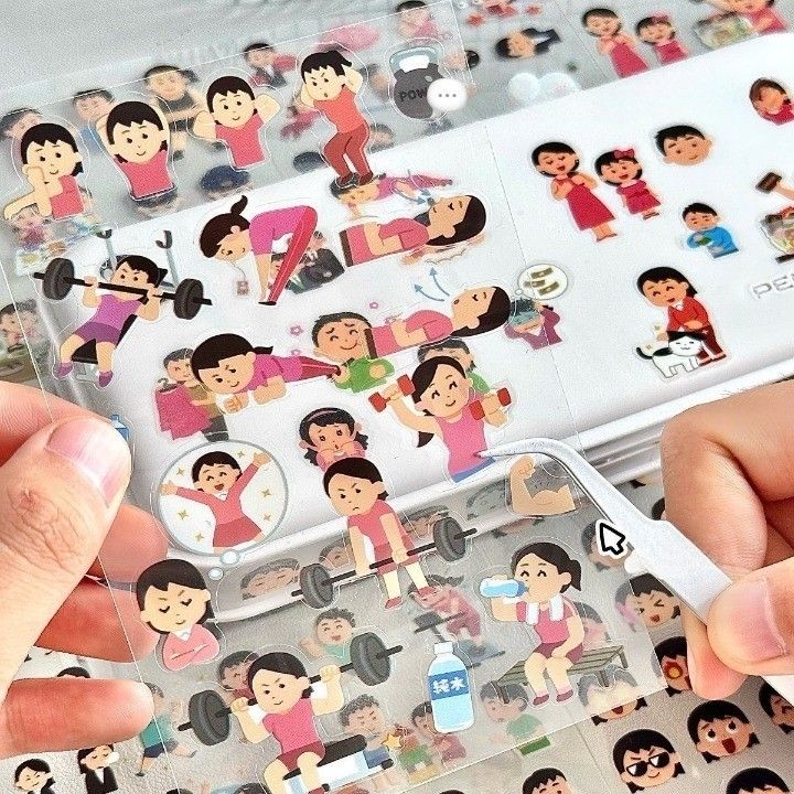 (12SET) 일본 감정표현 표정 스티커 일본 일상 스티커 다꾸 폰꾸 캐리어 폰 핸드폰 에어팟 노트북 다이어리 꾸미기 스티커 감성 데일리 스티커 - 상세 이미지 3
