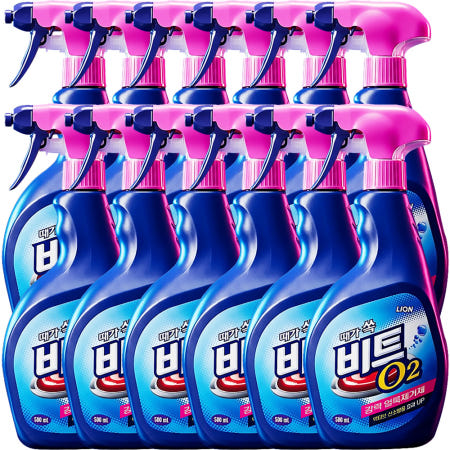 라이온코리아 비트 O2 스프레이 강력 얼룩제거제 500ml 12개