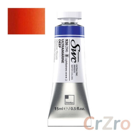 나랑다랑해협력사 신한 SWC 수채화물감 버밀리온 휴 다홍 전문가용 15ml 3개입 미술 화구