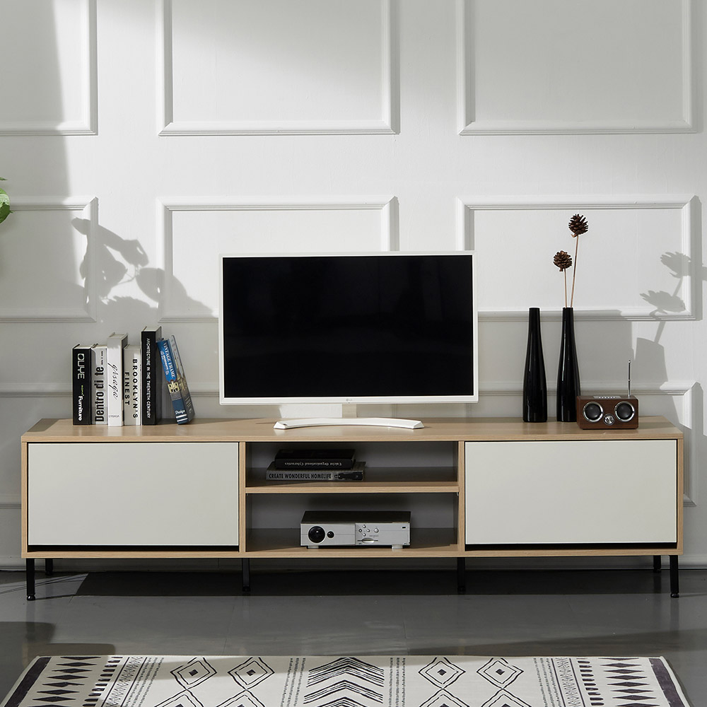 장인가구 체르니 1800 수납 티비 선반형 TV다이 높은 거실장