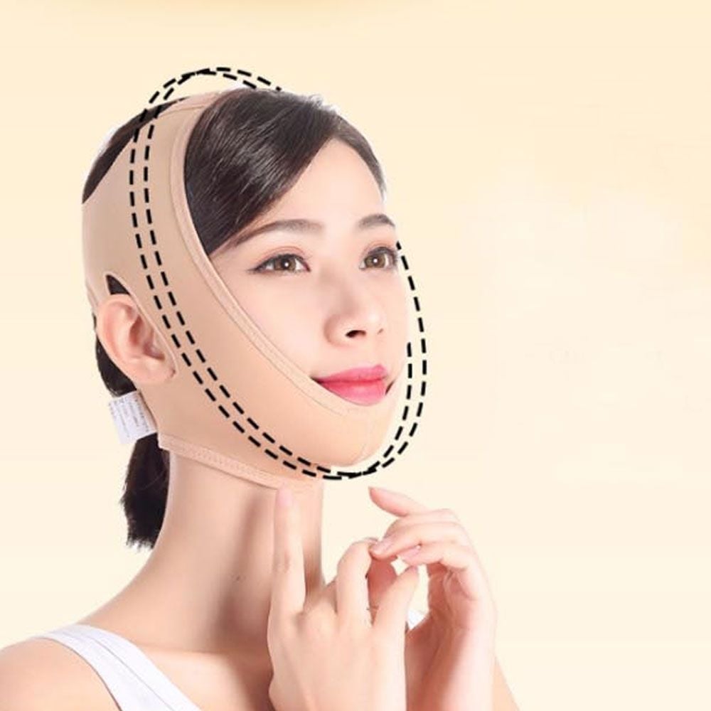 코르셋 브이라인 리프팅 밴드 얼굴 페이스 턱 마사지 스킨 - 메인 이미지