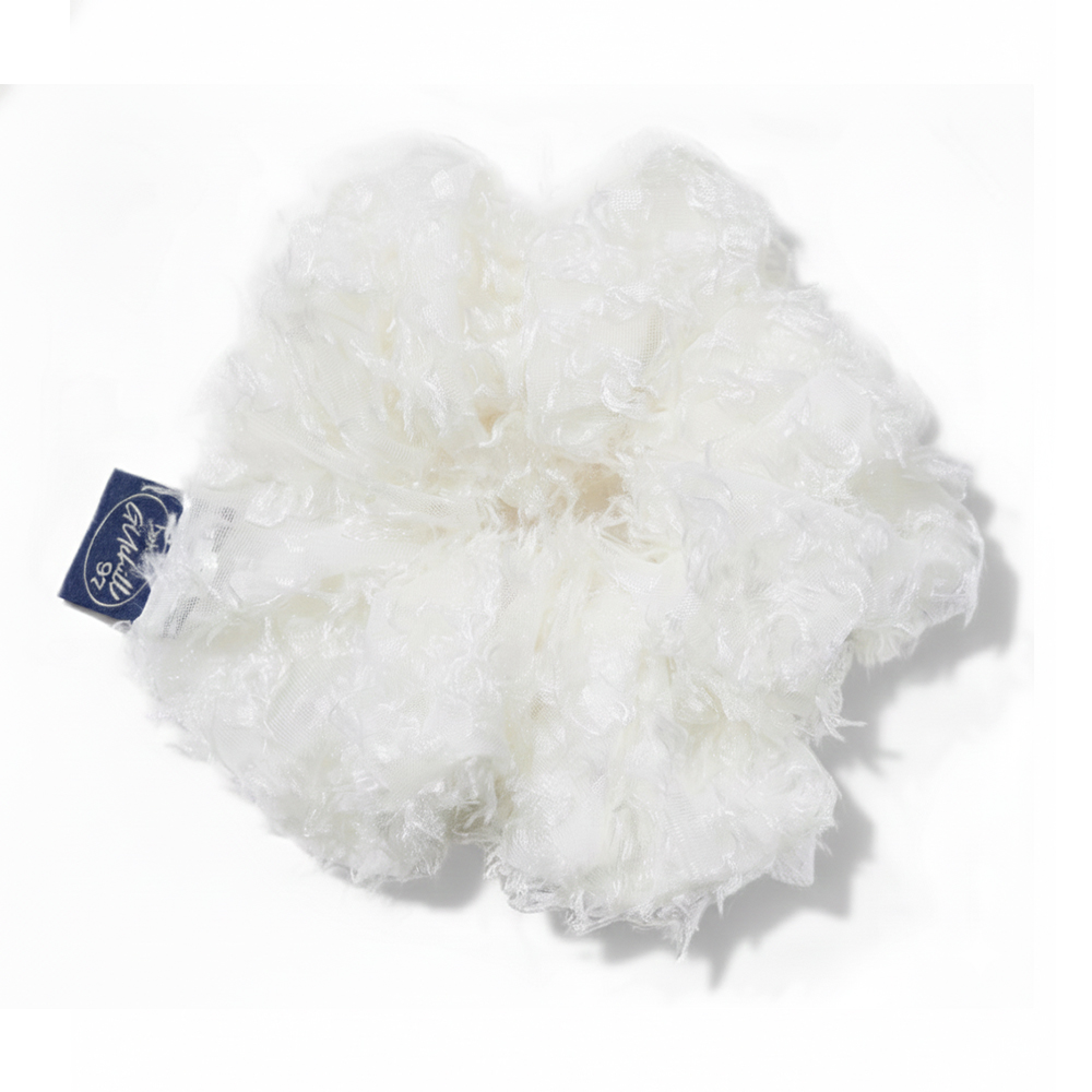 hakit97 Overbloom Scrunchie (Big White Mendy) 하킷97 오버블룸 스크런치 - 상품 이미지
