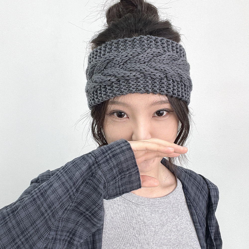 트위스트 꽈베기 여성 가을 겨울 와이드 니트 머리띠 헤어밴드