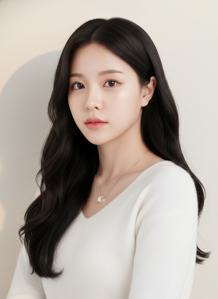 다이아 링 펜던트 목걸이 레이어드 루엔 여자 기념일 선물 생일 고급 데일리 천연 랩 - 상세 이미지 3