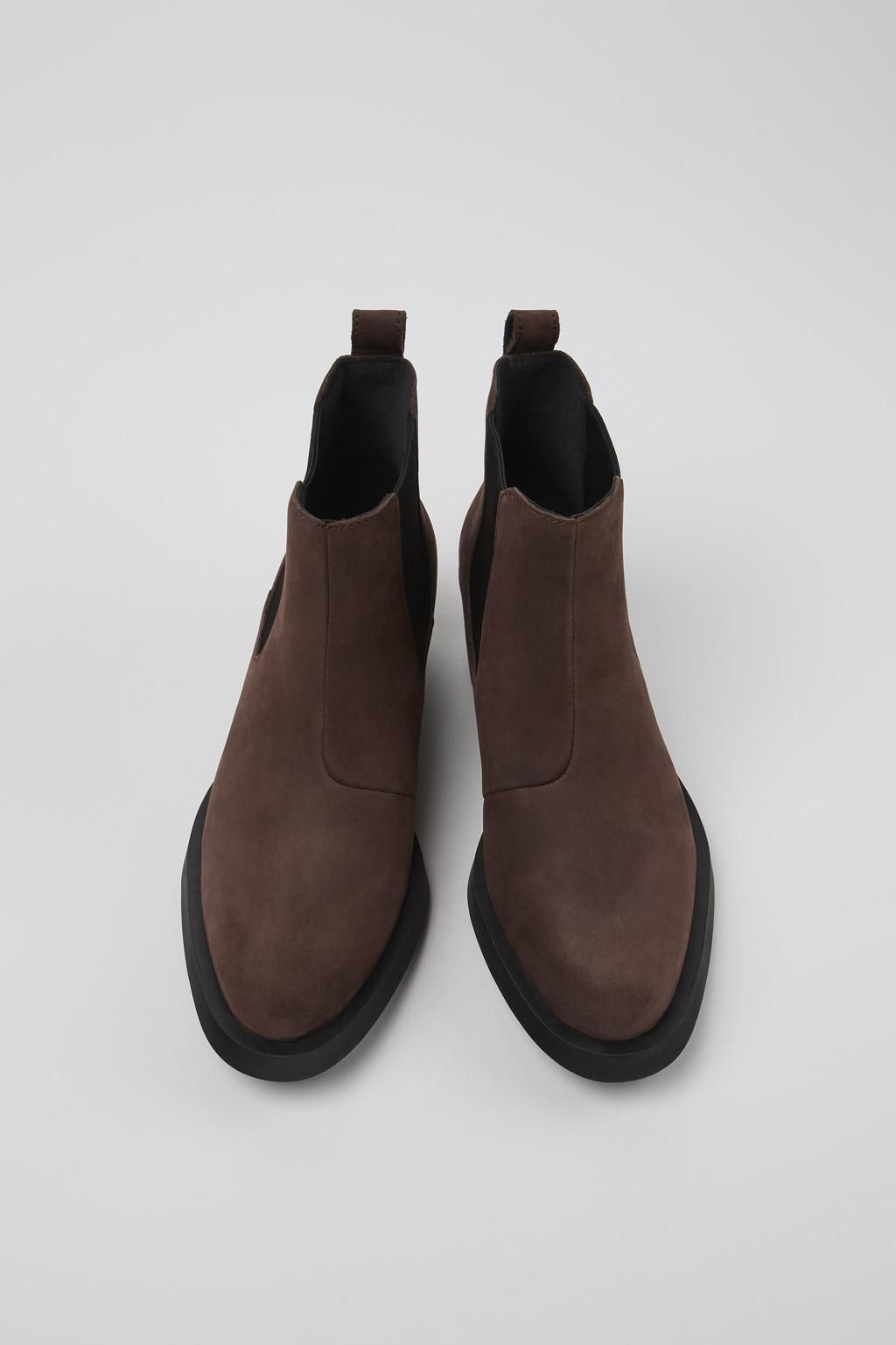 캠퍼 클래식 브라운 누벅 앵클부츠 Bonnie K400717-010 BROWN - 상세 이미지 4
