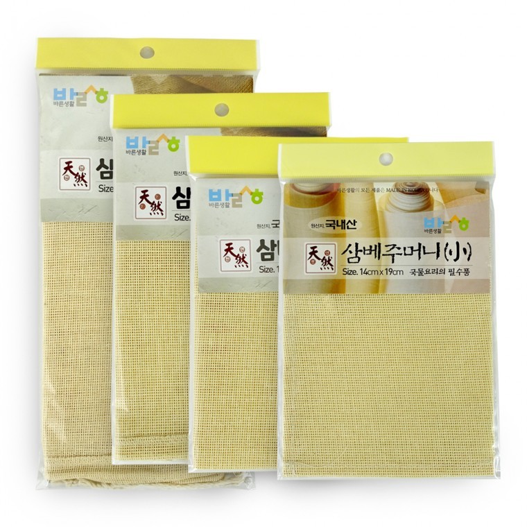 바른생활 삼베주머니 (특대 대 중 소) 찜시트 찜기깔개 면보 - 상품 이미지