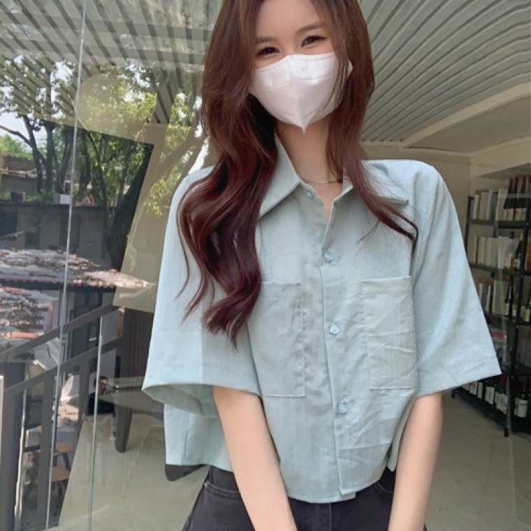 린넨 루즈핏 카라셔츠 여자 여성 데일리 코디 - 상품 이미지
