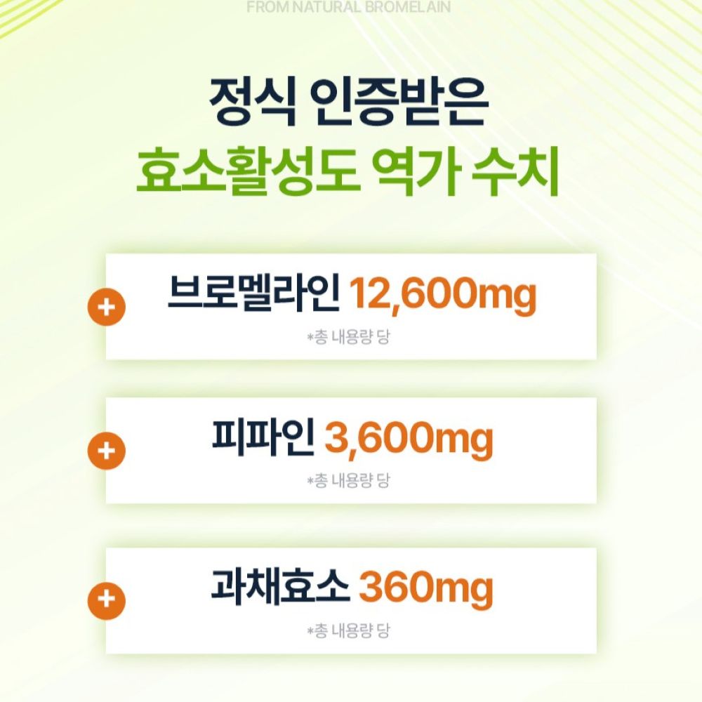 브로멜라인 고함량 퀘르세틴 파인애플효소 케르세틴 효능 60정 1+1개 이미지 6