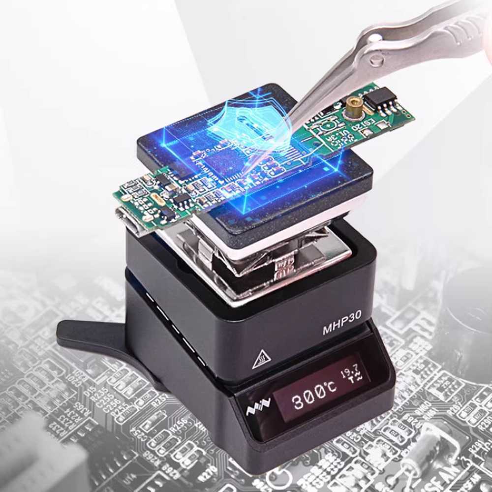 PCB 온열 테이블 회로 기판 예열 납땜 작업대 미니 MHP30 가열대 (무전원) - 상세 이미지 3