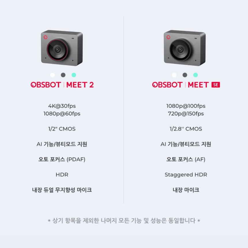옵스봇 Meet SE AI웹캠 FHD 화상카메라 이미지 6