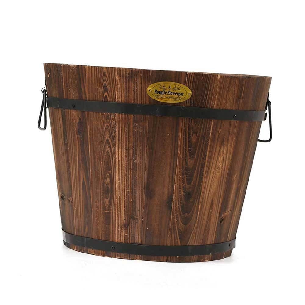 목재화분 베란다 38x30cm 빈티지 화분 원목 - 상품 이미지