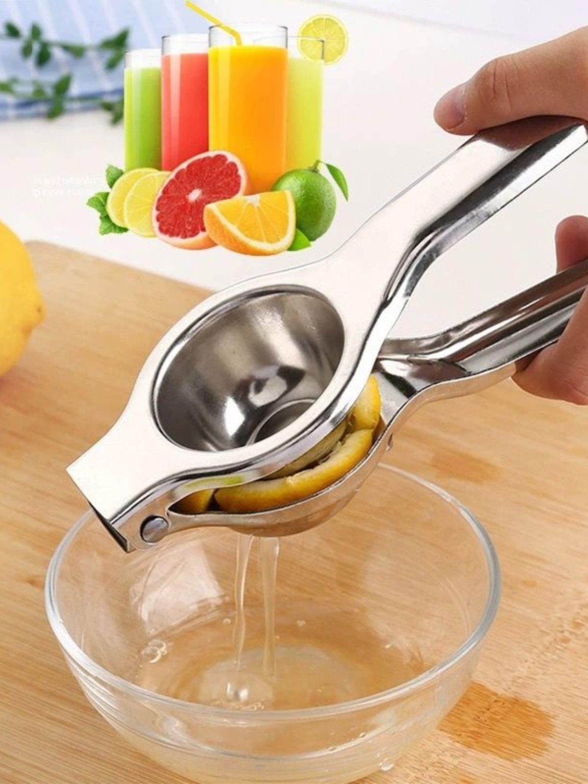 스텐 수동 레몬 착즙기 과일즙 짜는기계 미니 오렌지 스테인리스스틸 레몬클립 1개