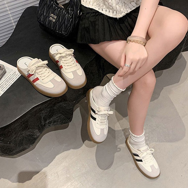 투라인 디플로우 슬리퍼 운동화 캔버스화 스니커즈 뮬 - 상품 이미지
