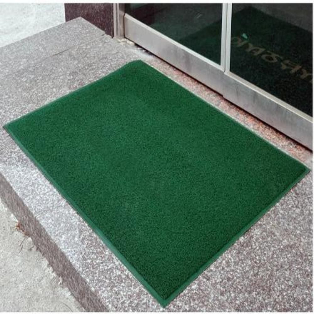 무지 쿠션 현관매트 초록 W120xL90cm 1개 PVC 엔트랩 - 상품 이미지
