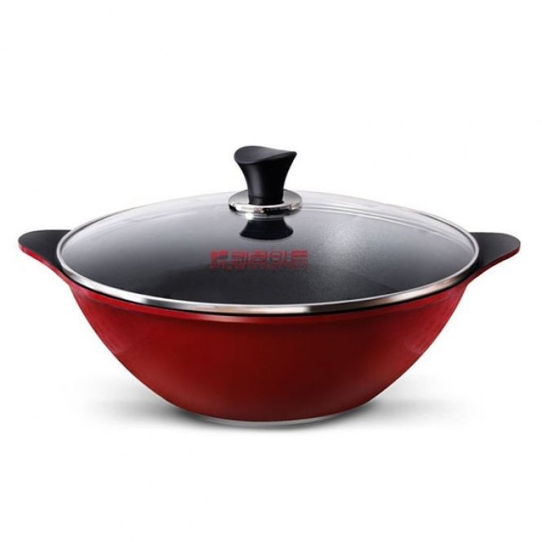 키친아트 세라믹 웍 궁중팬 볶음팬 양수 냄비 32cm - 상품 이미지