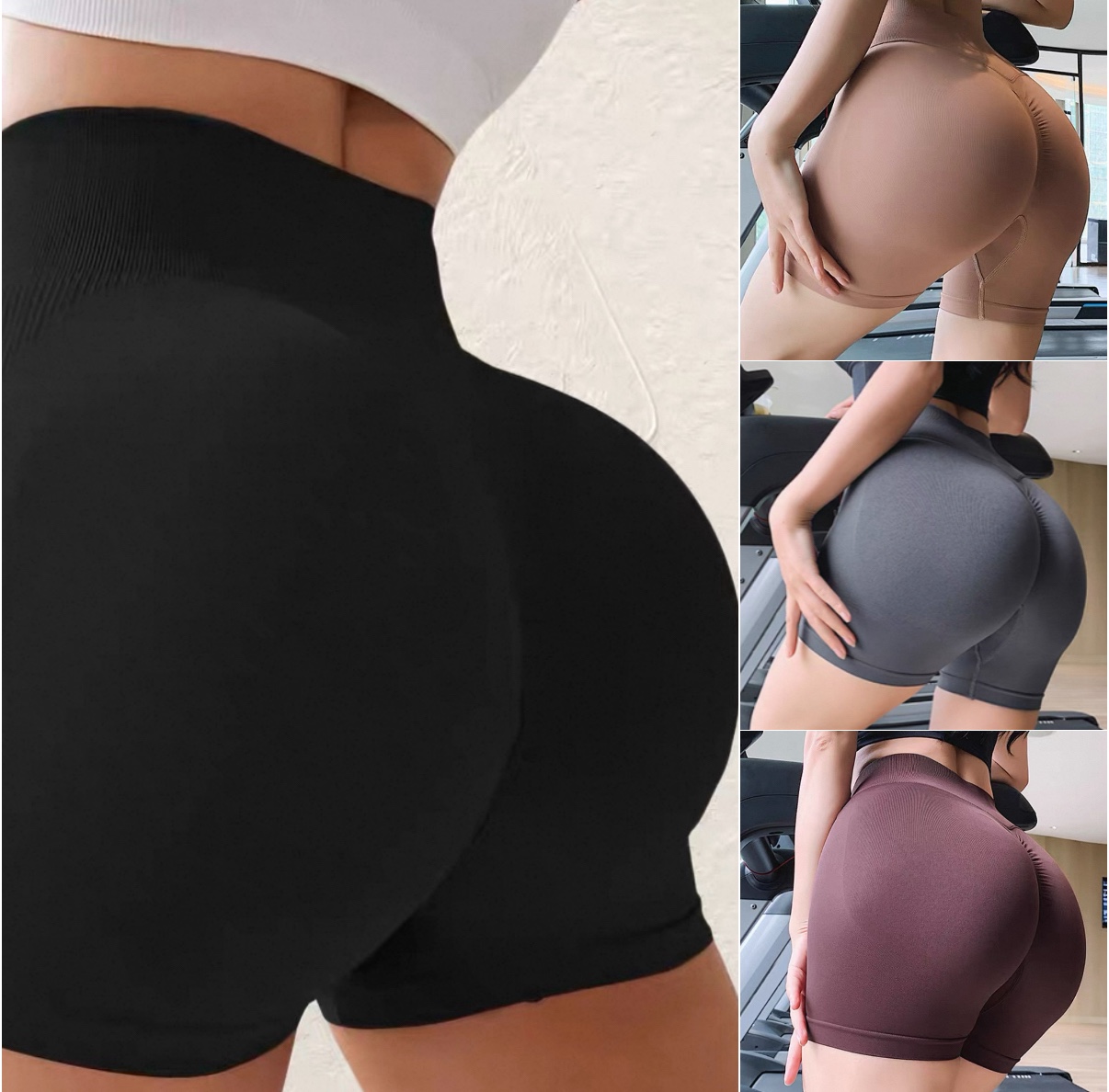 요가반바지 힙업레깅스 셔링 헬스 운동 2부 쇼츠 힙중독 제품 이미지