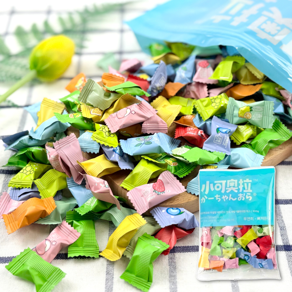 샤오커오라 사탕 100g 무설탕 레몬 입덧 미니 쿨링 비타민 캔디 - 상품 이미지