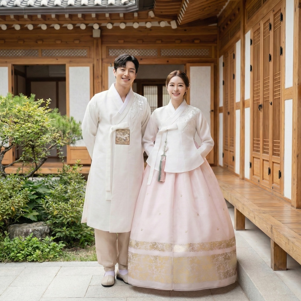 은가비한복 [반하다] 신랑신부 한복대여 결혼식 커플 웨딩촬영 2부 드레스 피로연 돌잔치 - 상품 이미지