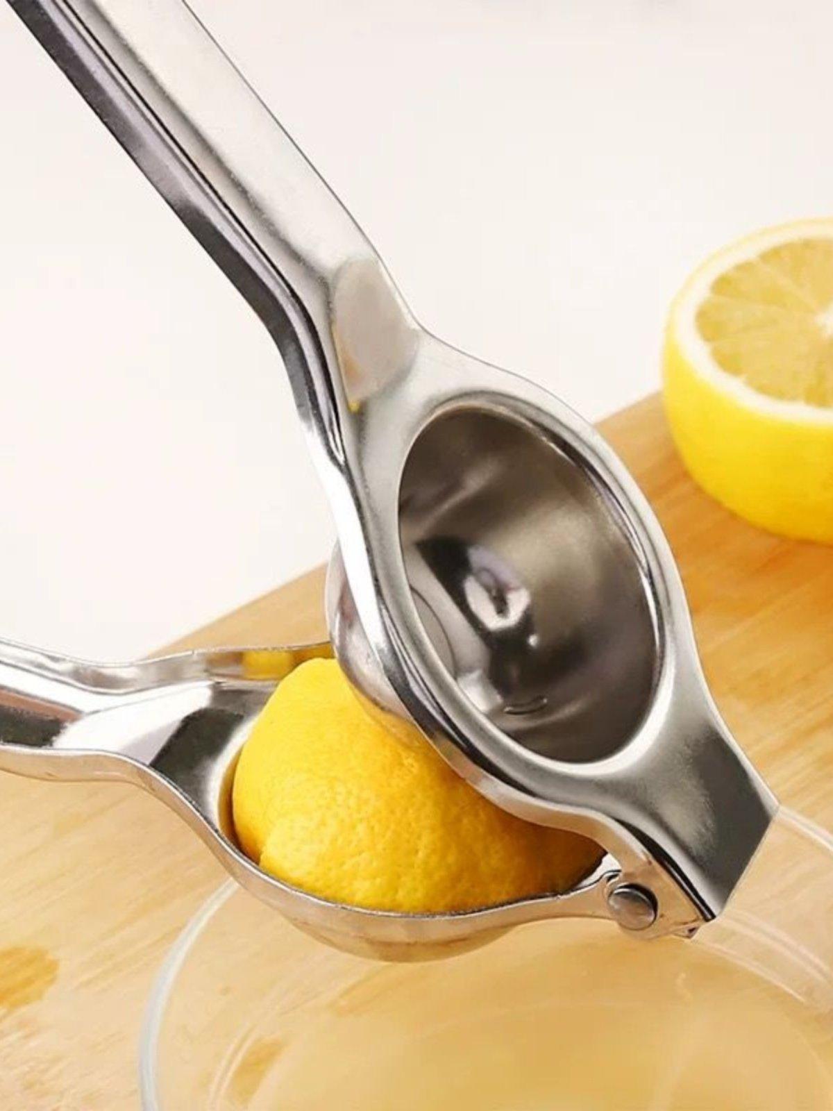 스텐 수동 레몬 착즙기 과일즙 짜는기계 미니 오렌지 스테인리스스틸 레몬클립 1개