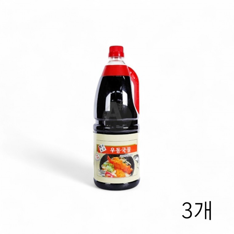 장터 우동국물소스 1.84L X 3개 우동육수 샤브샤브육수 잔치국수 일본우동다시 메밀소바육수 멸치육수 - 메인 이미지