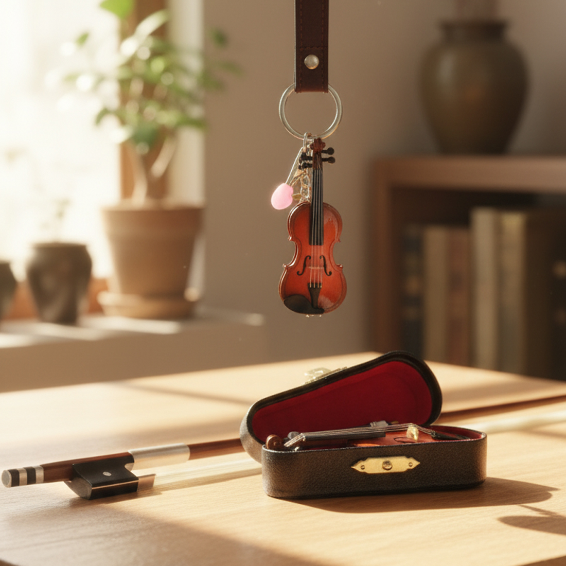 바이올린 키링 악기 미니어처 이니셜 각인 연주회 졸업 선물 상세 이미지 5