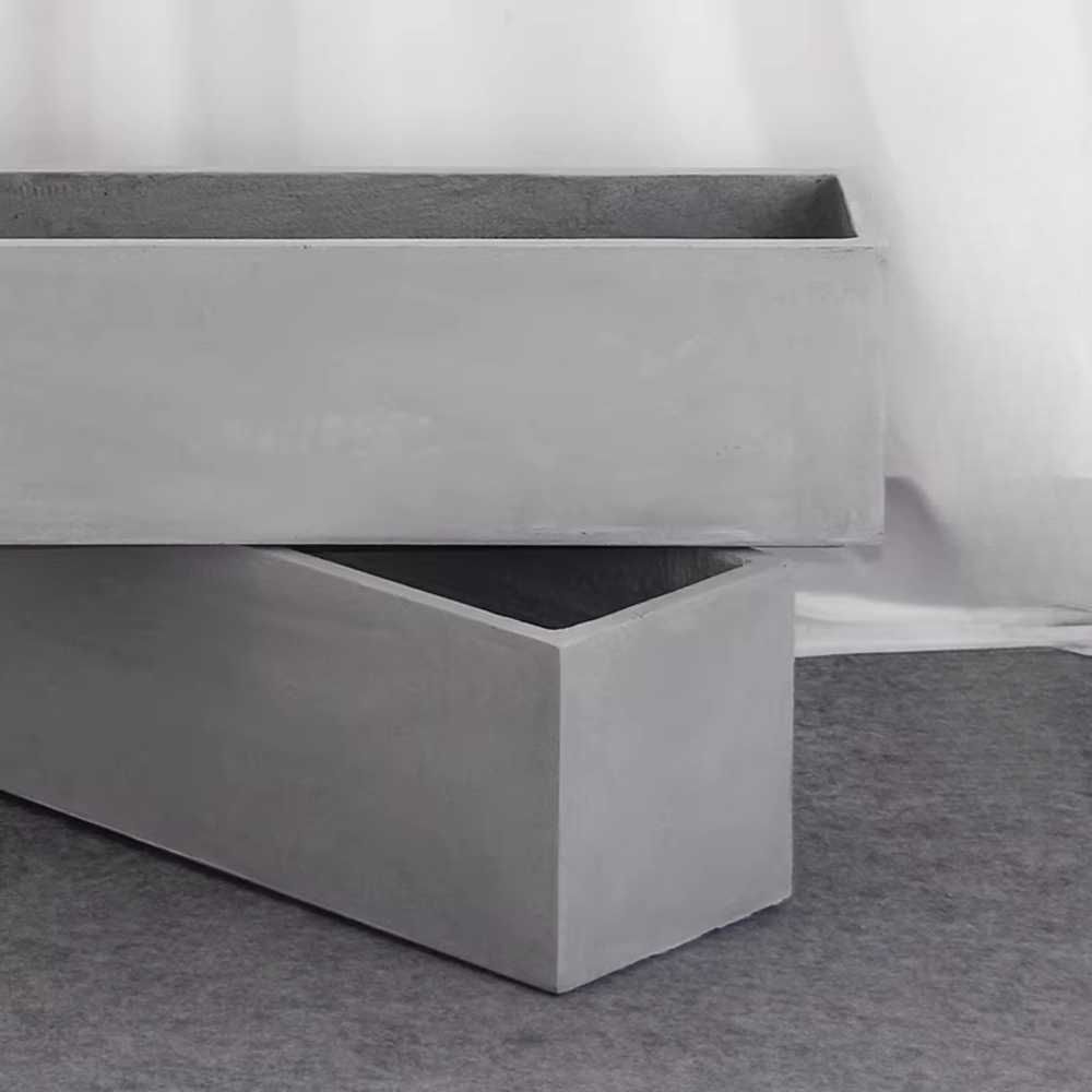 디형 시멘트 화분 인테리어 플랜트 콘크리트 조형 시나몬 핑크 120x50x50cm - 상세 이미지 3