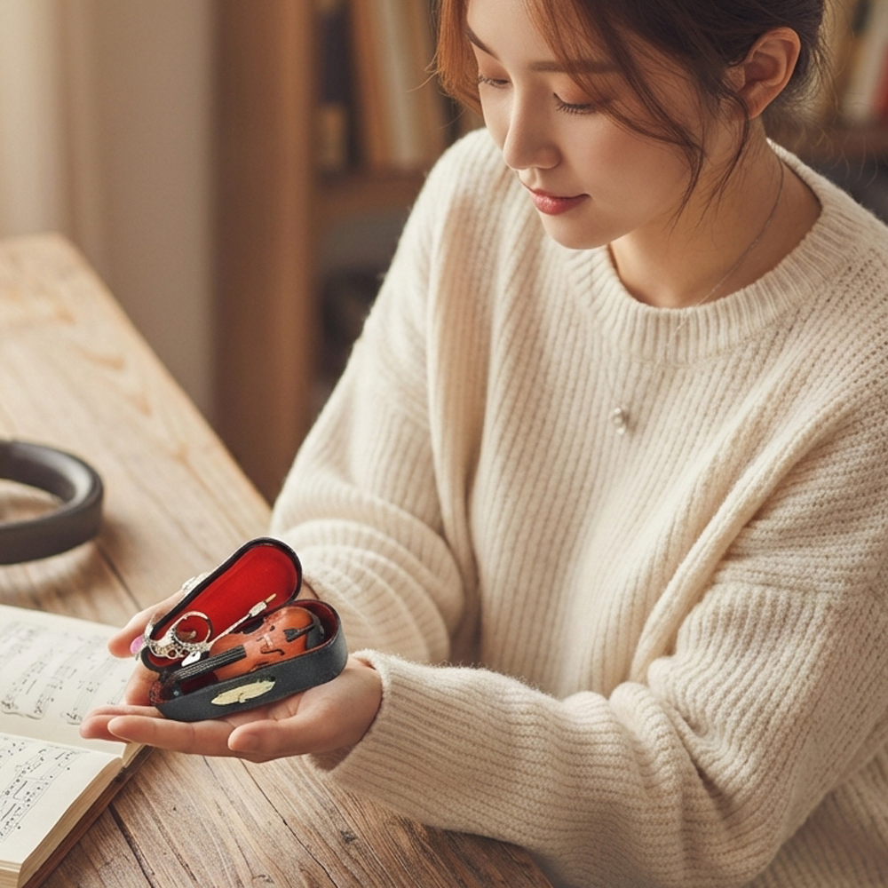 바이올린 키링 악기 미니어처 이니셜 각인 연주회 졸업 선물 상세 이미지 6