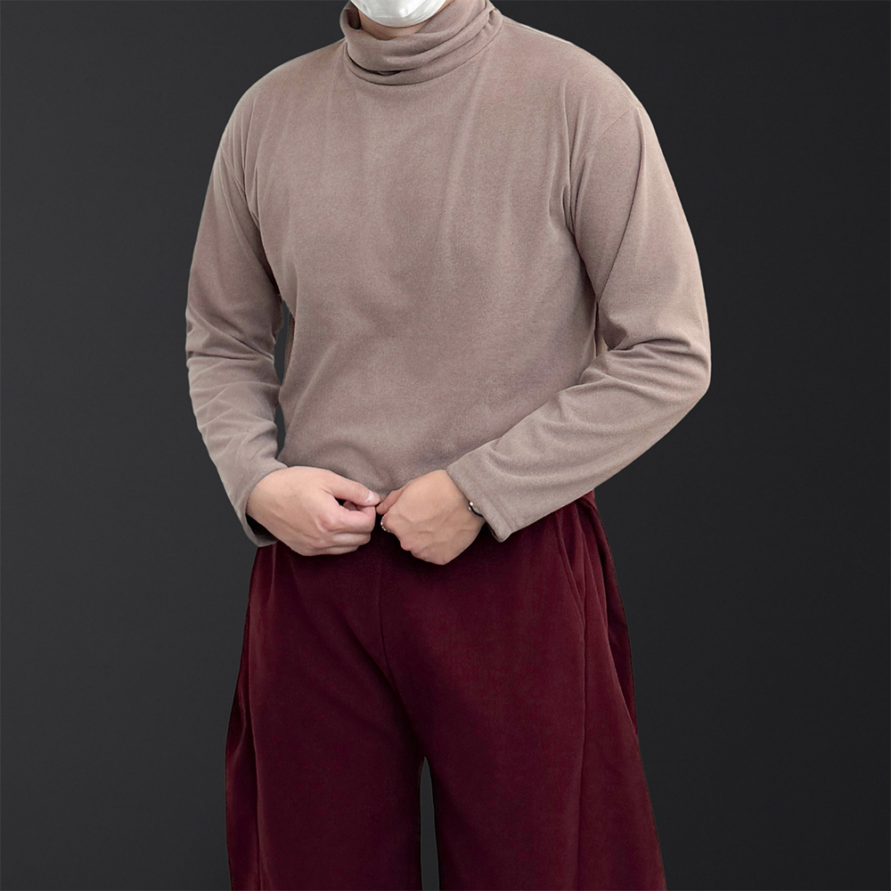 남자목폴라티 기모 남자목티 - 상세 이미지 3