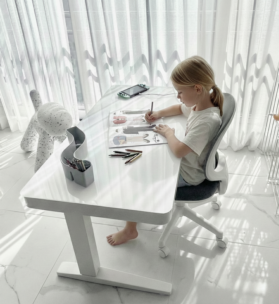 초등학생 책상 어린이 전동 높낮이조절 디플라노 모션데스크