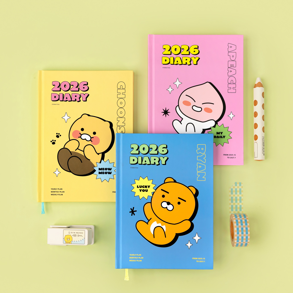 26년다이어리 카카오 위클리 춘식이 2026년 먼슬리 다이어리 2026 업무용 스케줄 - 상세 이미지 2