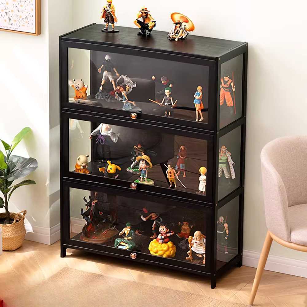 레고 전용 아크릴 장식장 먼지 차단 투명 진열함 4단 90cm 4면 투명 - 상세 이미지 3