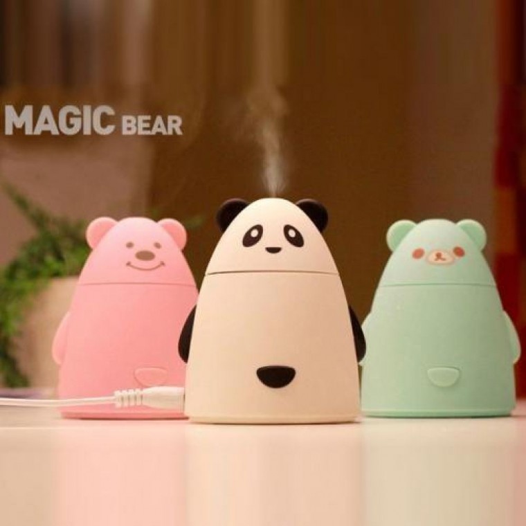 사무실 LED 무드등 USB 미니 가습기 탁상용 팬더 - 상품 이미지
