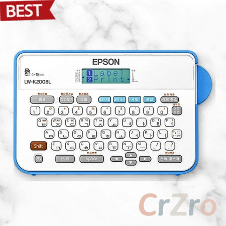 엡손 라벨프린터 LW-K200BL 휴대용 라벨기 네임스티커 출력기 사무용 박스 5개입