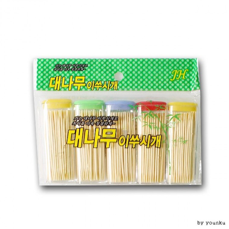 대나무 이쑤시개 5P -T1 면봉 화장면봉 위생면봉 코튼 - 상품 이미지