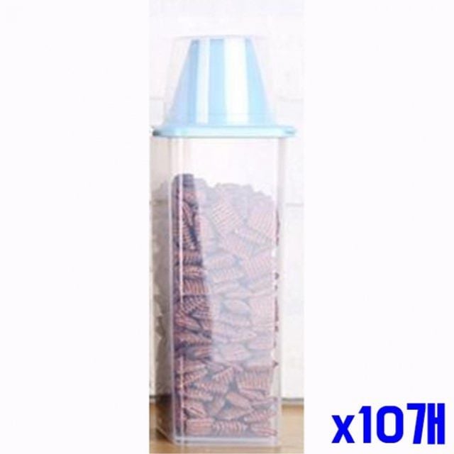 포켓도어 전용 미니 잡곡통 1300ml x10개 밀폐용기 - 메인 이미지