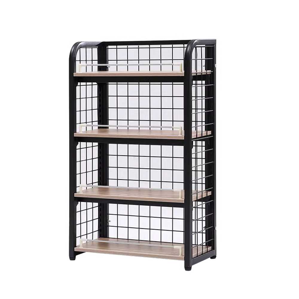 편의점 진열대 매장용 상품 전시 수납 다단 선반 60x30x100cm 블랙 2단 - 상세 이미지 5