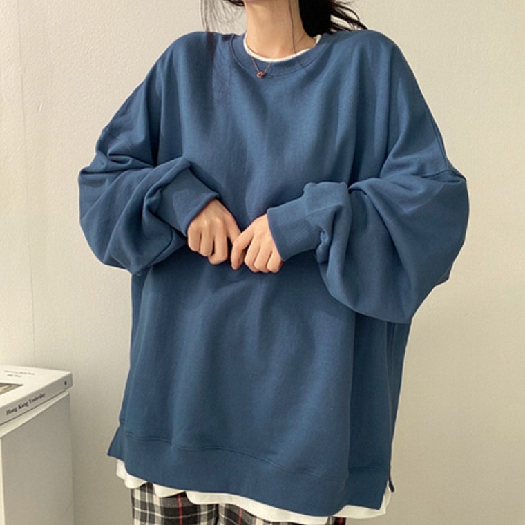 루즈핏 티셔츠 데일리 긴팔티 여자 레이어드 인기 - 상품 이미지