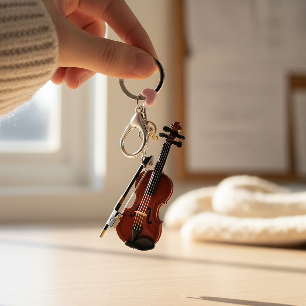 바이올린 키링 악기 미니어처 이니셜 각인 연주회 졸업 선물 상세 이미지 7