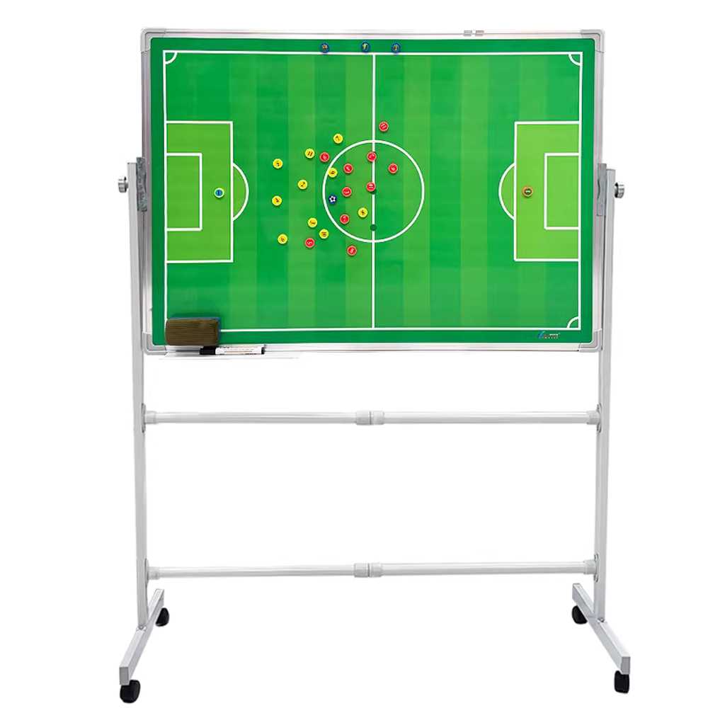 코치용 축구 전술판 보드 훈련 경기 전략 도식 자석 그린축구 단면 100x70cm - 상품 이미지