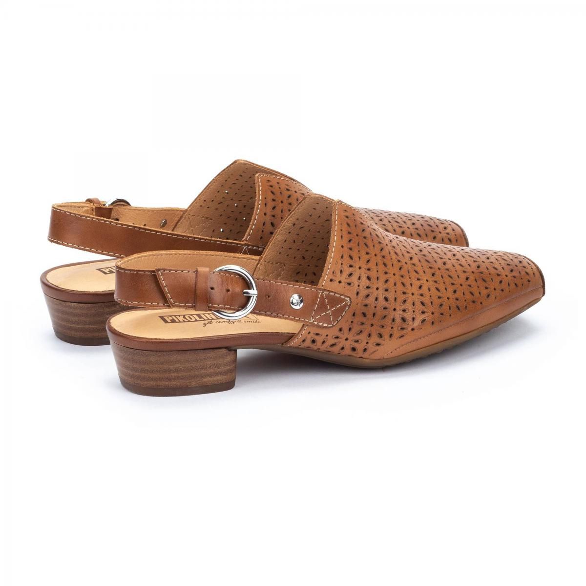 피콜리노스 천연가죽 쿠션 슬링백 펌프스 ALAMEDA W1N-5955C1 BRANDY - 상세 이미지 4
