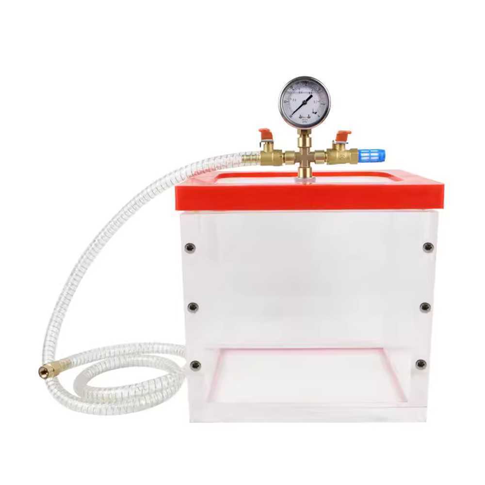 진공 게이지 챔버용 압력 수치 확인 측정 장비 레진 7L 박스 22x16x21cm - 상품 이미지
