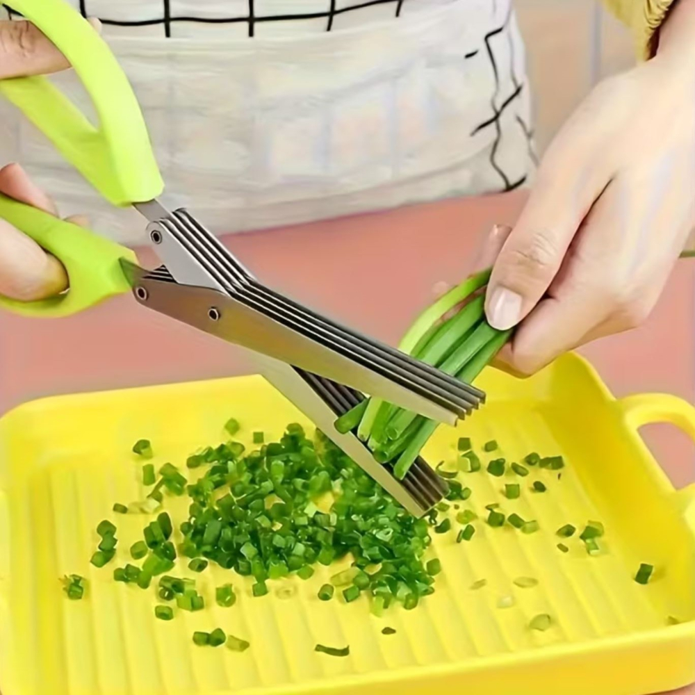 쪽파 가위 송송 어슷 채썰기 파썰기 파써는 다중 5중 칼날 커터 자르는 도구 - 상세 이미지 2