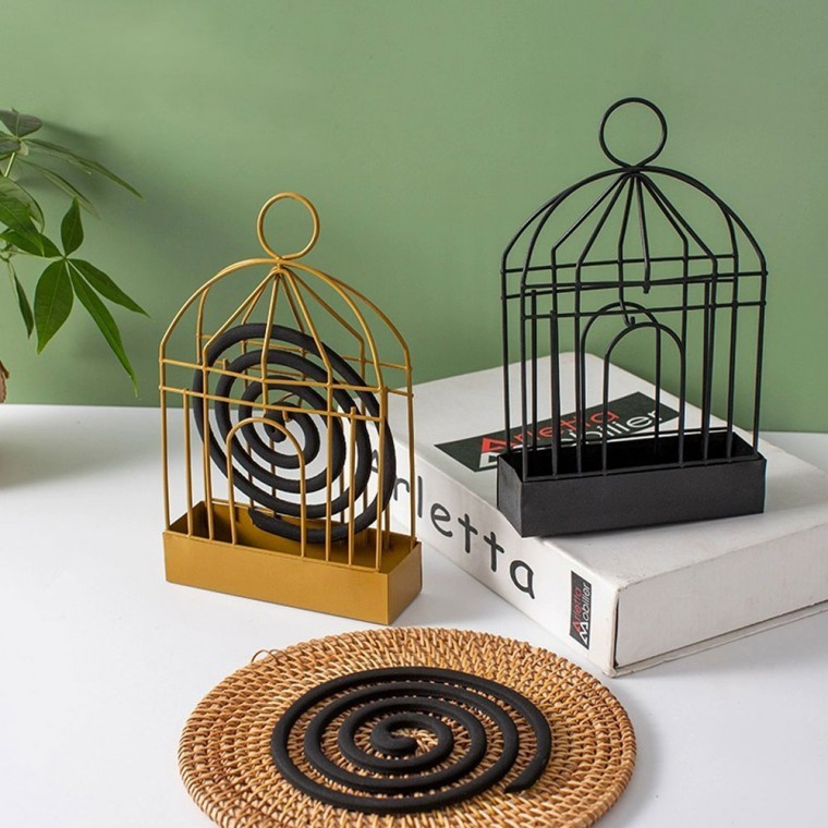 새장 모기향거치대 엔틱 모기향 거치대 레트로 감성 캠핑 연소기 모기향 받침대 슬림 연소기 안전 연소기