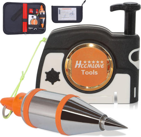 HCCMLove 플럼 밥 마그네틱 -10.7온스(305g) 라이트 14.5피트(4.5m) 스트링 샤프너 연필 2개 건설에 사용되는 라인 릴로 자동으로 라인을 14.5ft(4.5m)