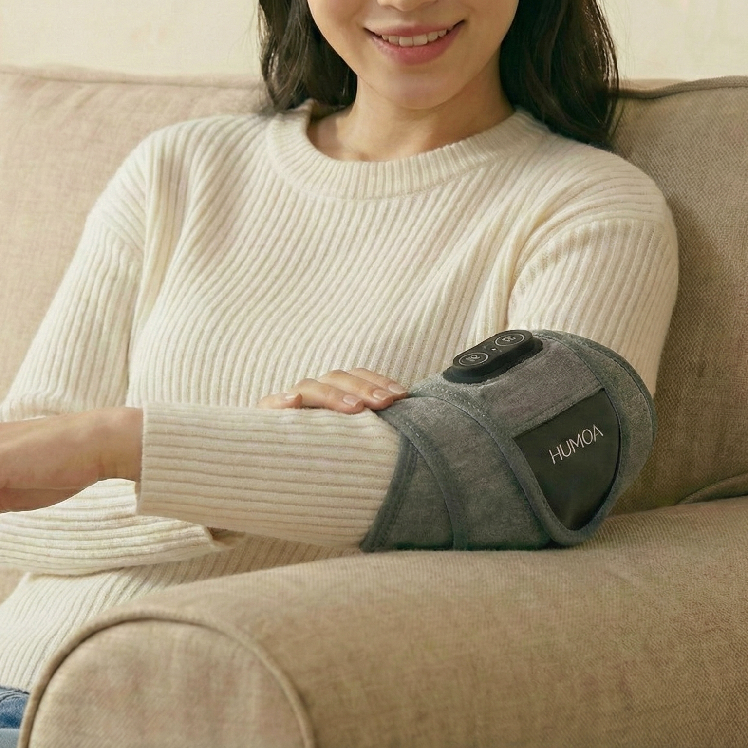 휴모아 근적외선 마사지 밴드 (온열 진동 손목 발목 팔꿈치 듀얼파장) HUMOA - 상세 이미지 3