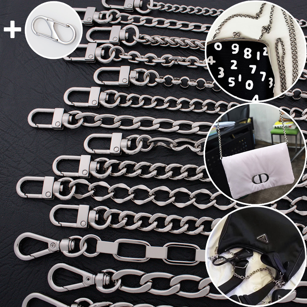 국산 가방 지갑 체인줄 스트랩 소우소우 가마구치백 디올 파우치 호환 리폼 실버 리버스몰