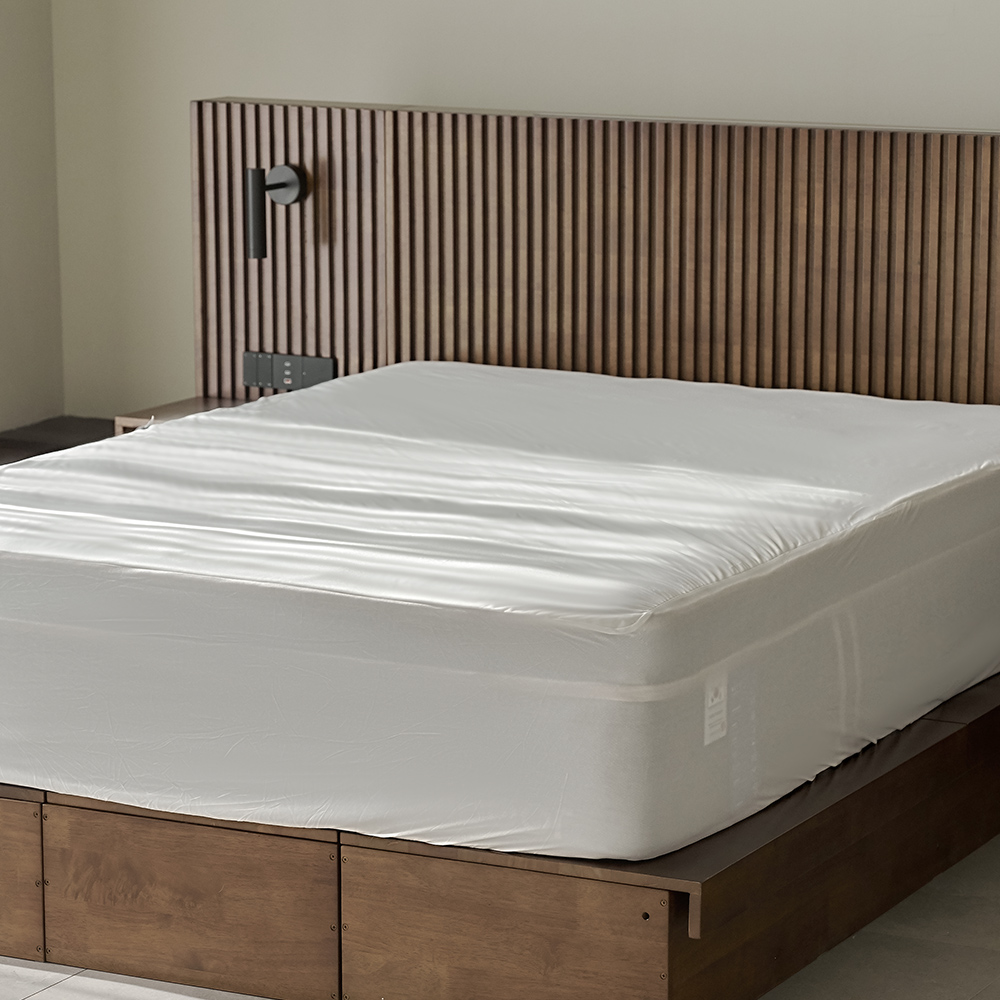 호텔식 무형광 매트리스 방수 커버 화이트, SS+SS (220x200x35)