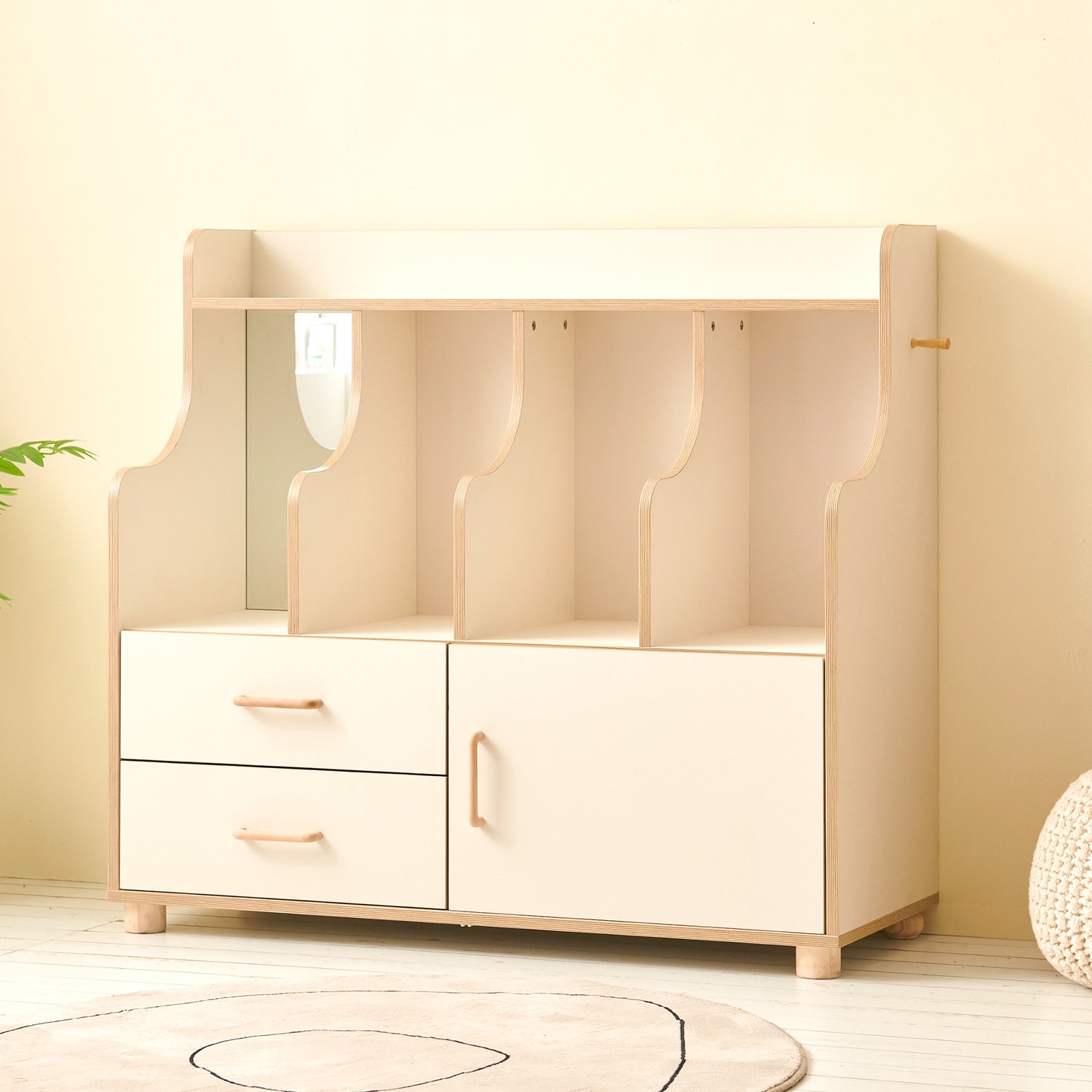 초등 화장대 가방걸이 초등학생 화장대 원목 손잡이 600