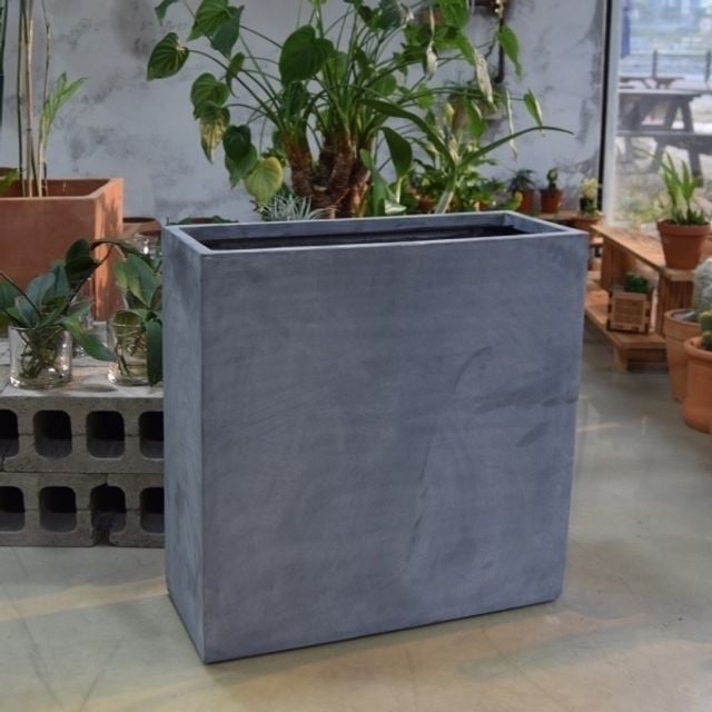 모던 FRP 옆이넓은 직사각 91x36x91cm 네추럴시멘트 물구멍X_x000D_ - 메인 이미지