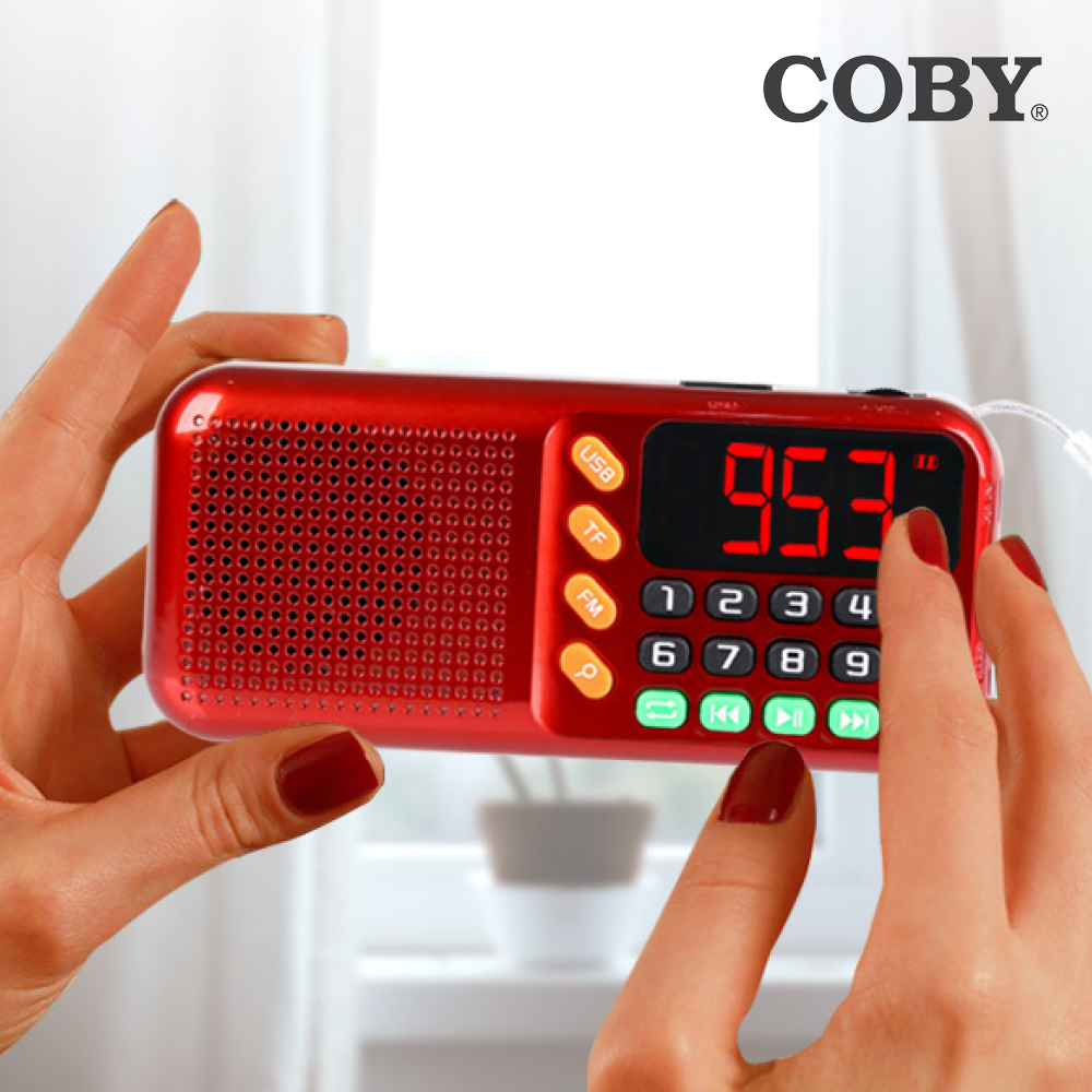 코비 COBY 휴대용 효도라디오 FM라디오 USB SD카드 MP3 대형LED C타입충전 HY088 - 상세 이미지 3